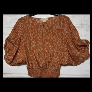 Womens Brand New Michael Kors Balloon Sleeve Top Sz XL